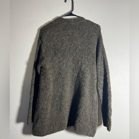 Pure Jill Boho Brown Textured Open Front Cardigan Size Small - Picture 3 of 4